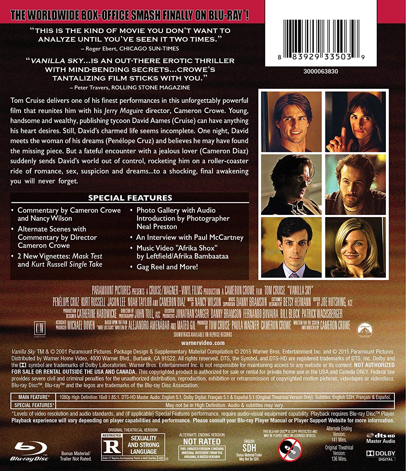 Vanilla Sky DVD