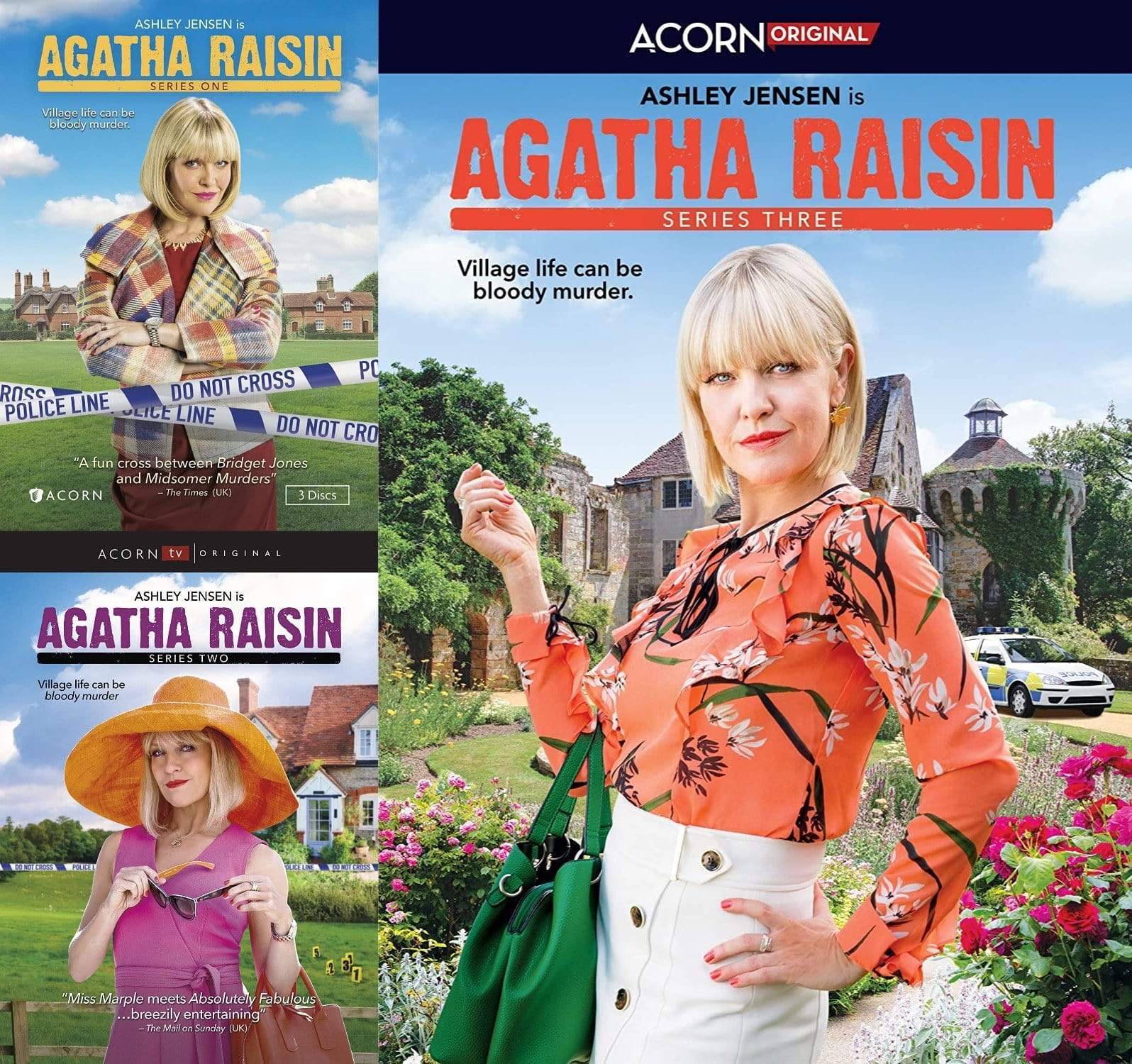 Agatha Raisin 1-3 DVD Set Acorn Media DVDs & Blu-ray Discs