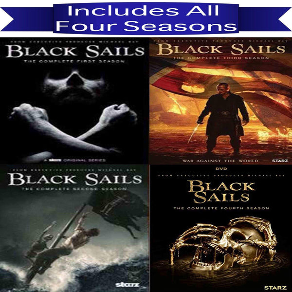 Complete　Seasons　DVD　Pristine　TV　Set　–　Sales　1-4　New　Series　Collection　Black　Sails
