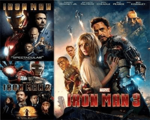 Iron Man DVD Series 1-3 Set Includes All 3 Movies
