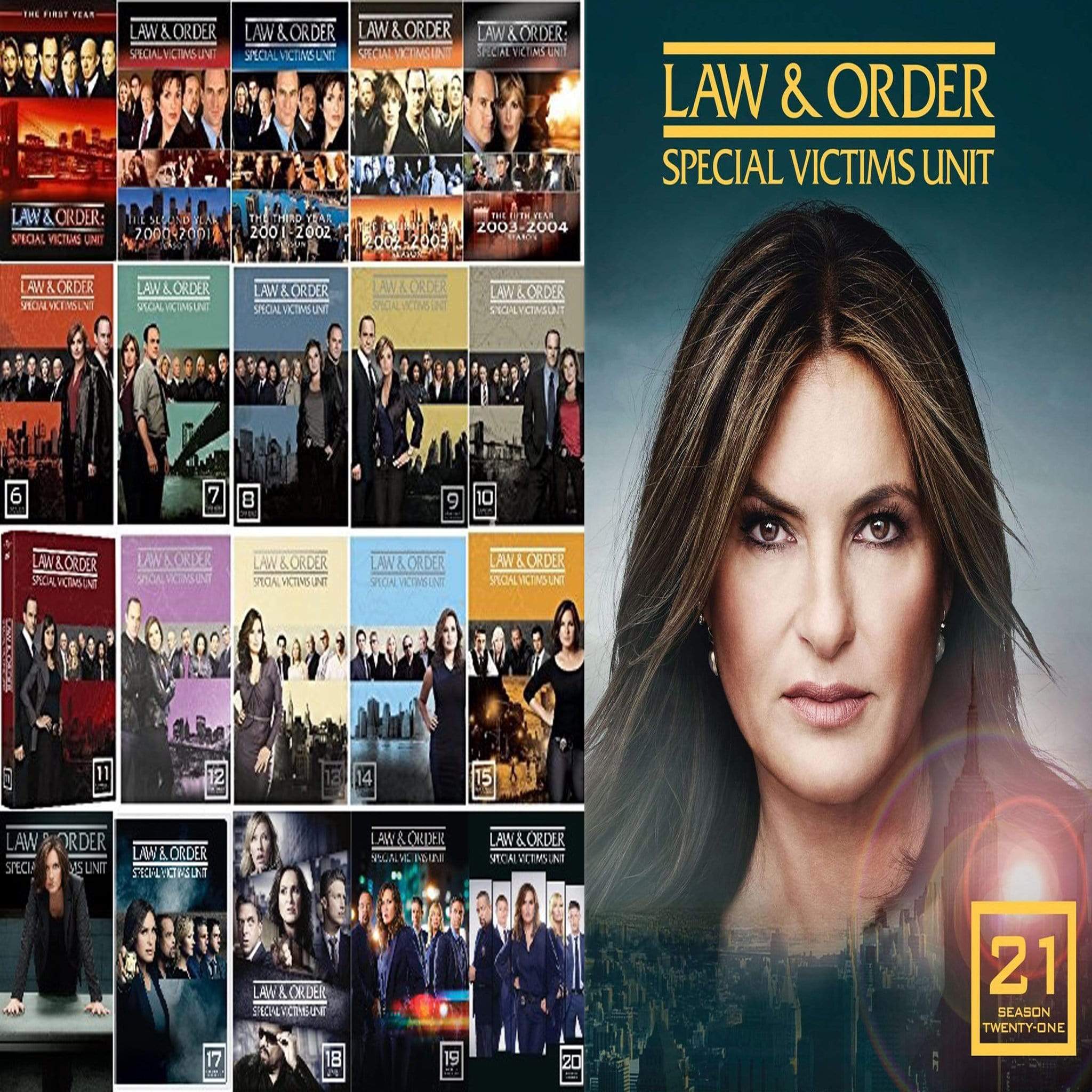 Law & Order SVU Special Victims Unit Seasons 1-21 On DVD Universal Studios DVDs & Blu-ray Discs