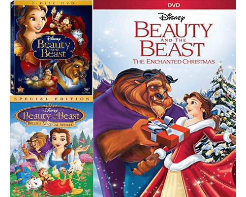 Disney's Beauty & The Beast Trilogy DVD Set Includes All 3 Animated Movies