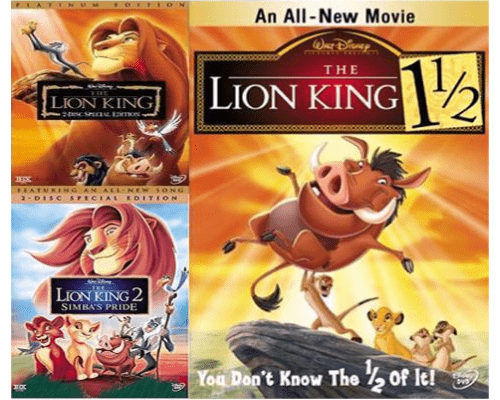 Disney's Lion King DVD Series Trilogy Set Includes All 3 Movies
