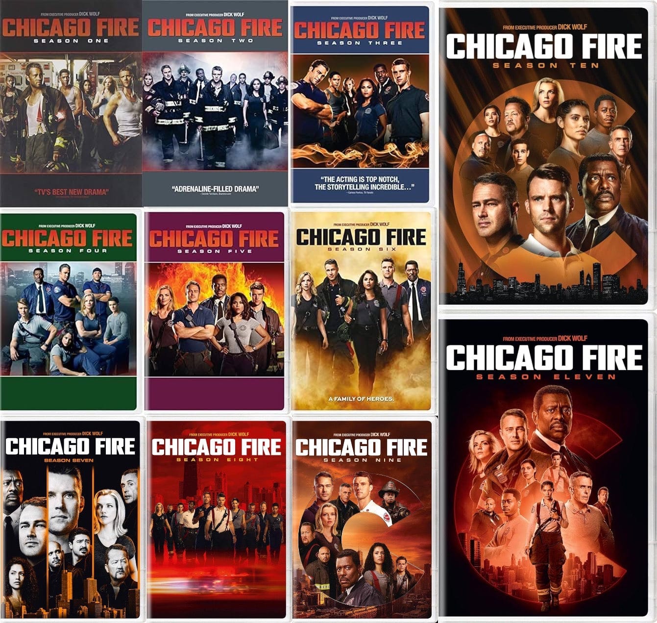 Chicago Fire DVD Seasons 1-11Set Universal Studios DVDs & Blu-ray Discs > DVDs
