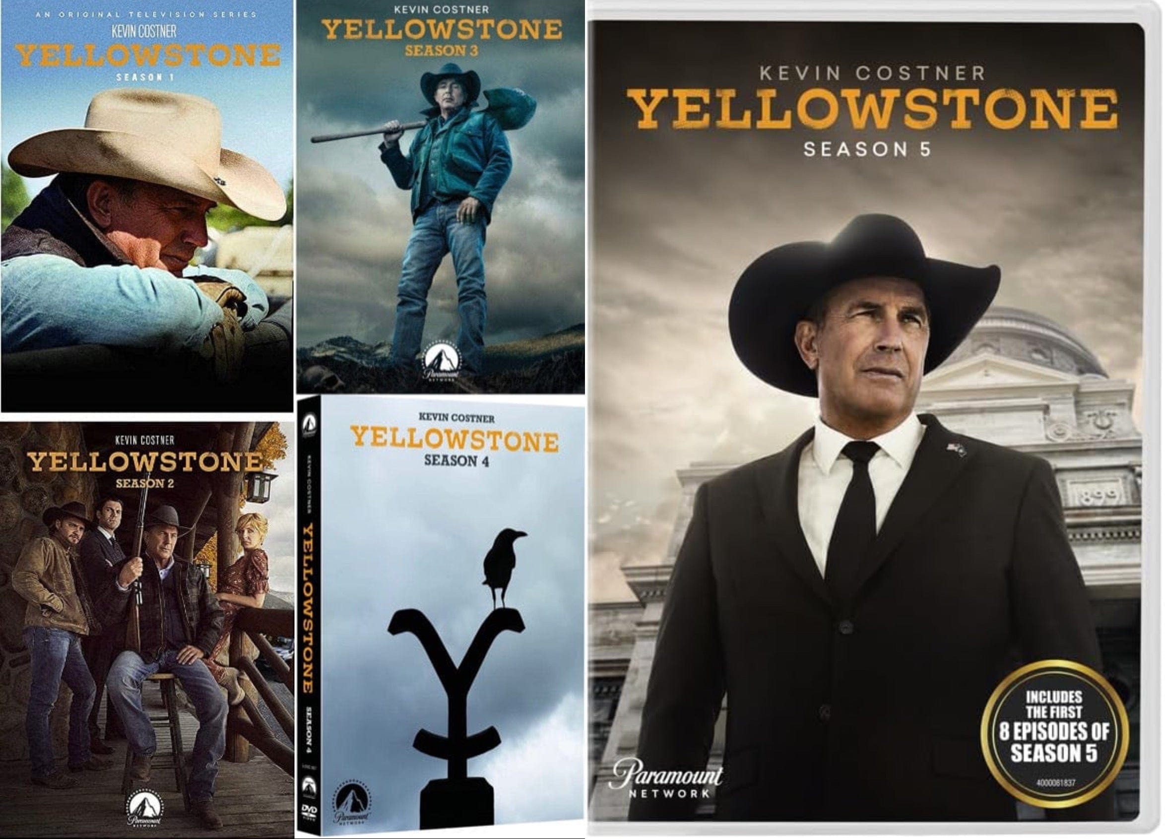Yellowstone Season 1-5 DVD Paramount Home Entertainment DVDs & Videos
