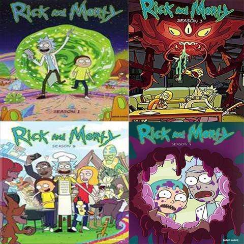 Rick and Morty TV Series Seasons 1-4 DVD Set Blaze DVDs DVDs & Blu-ray Discs > DVDs