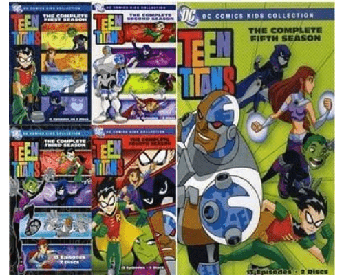 Teen Titans TV Series Seasons 1-5 DVD Set Warner Brothers DVDs & Blu-ray Discs