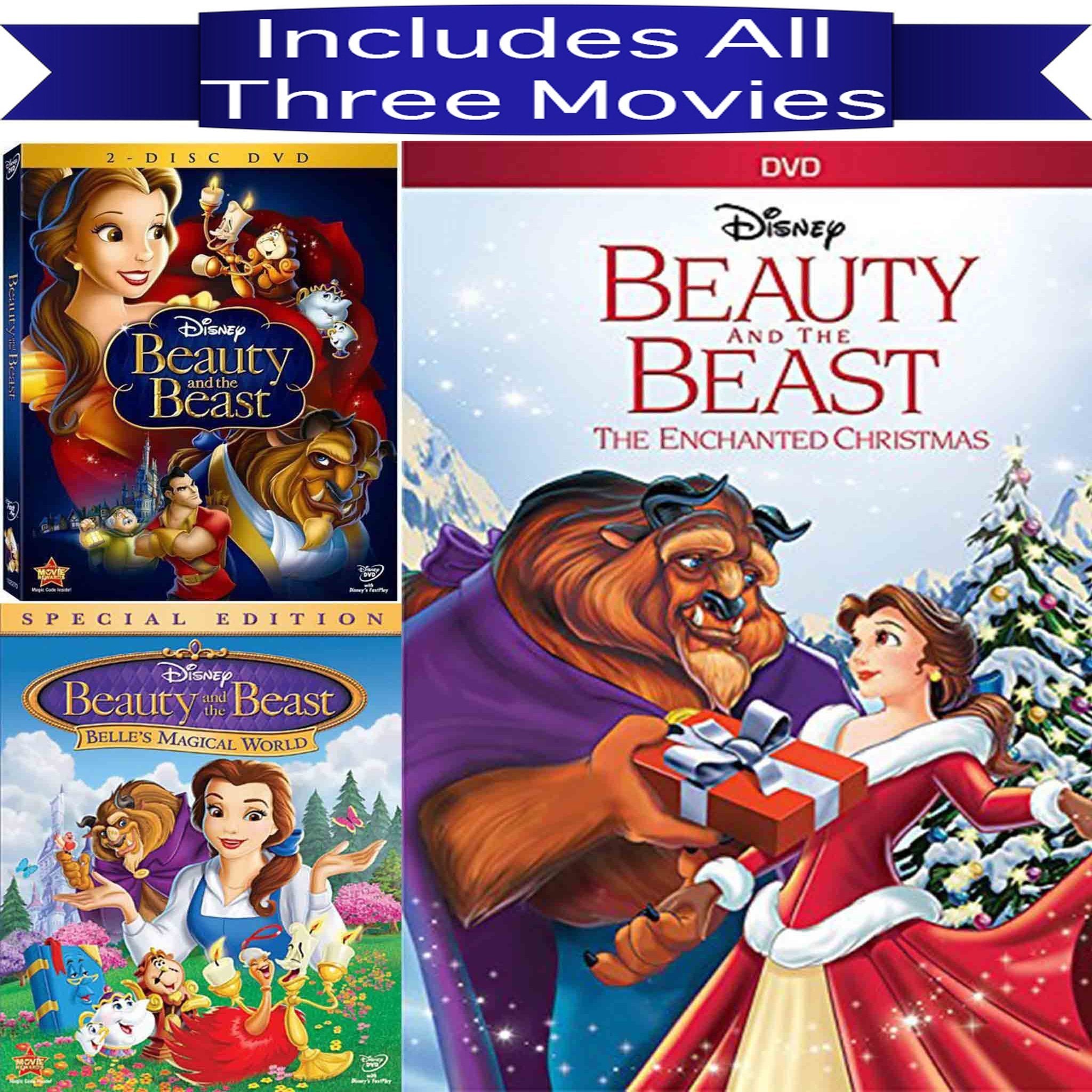 Disney s Beauty The Beast Trilogy DVD Set Includes All 3