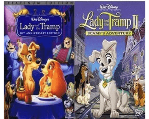 Disney's Lady and the Tramp DVD Series Movies Include both