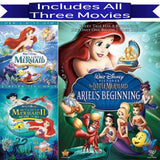 Walt Disney's The Little Mermaid Trilogy DVD Set 3 Movie Collection Walt Disney DVDs & Blu-ray Discs > DVDs